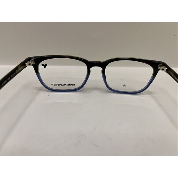 Marchon NYC Eyeglasses M-3509 206 Brown/Blue Designer Demo Lens Brown 51-17-145 - Picture 6 of 6